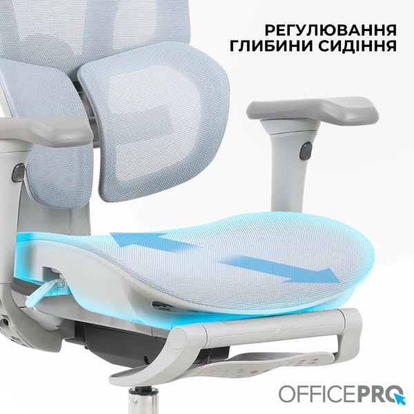 Фото - Кресло офисное OfficePro Elite OC950GLB Gray/Light Blue